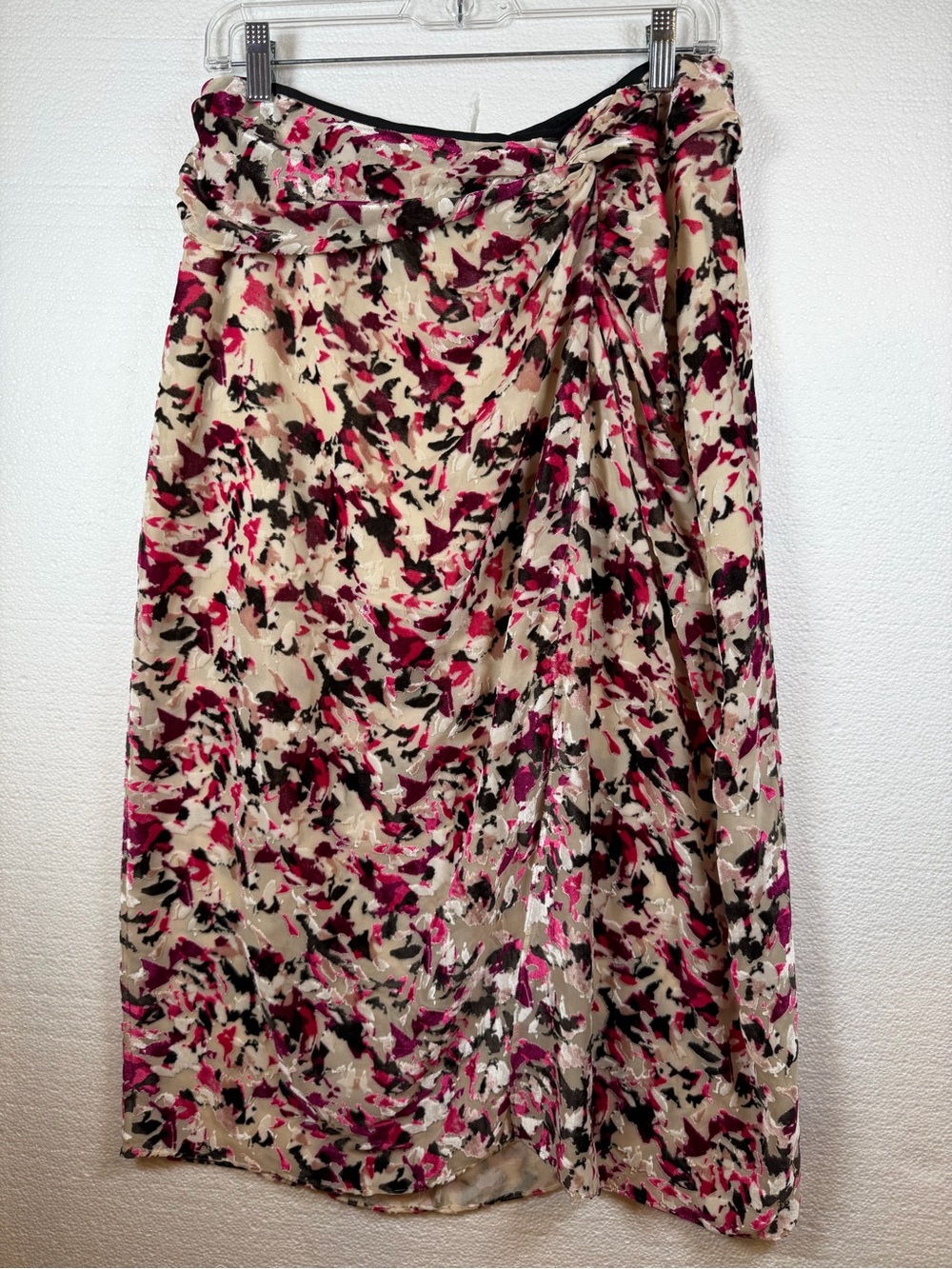 Rag & Bone Floral Print Midi Skirt in Cream and Pink sz 10
